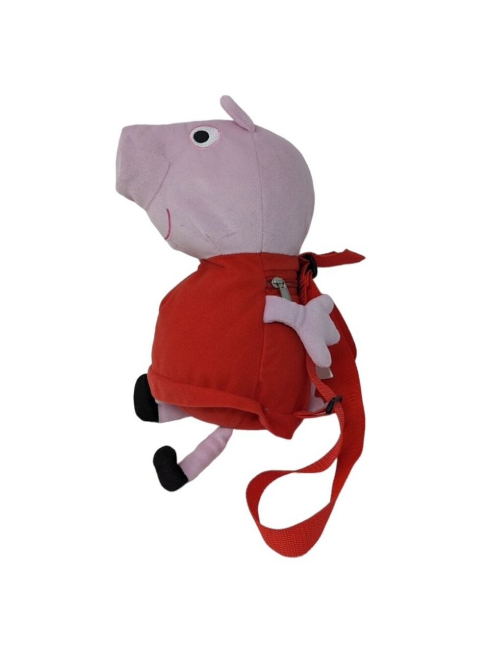 Peppa Pig Red Pink Stuffed Animal Soft Plush Toddler Kids Backpack Bag 12"
